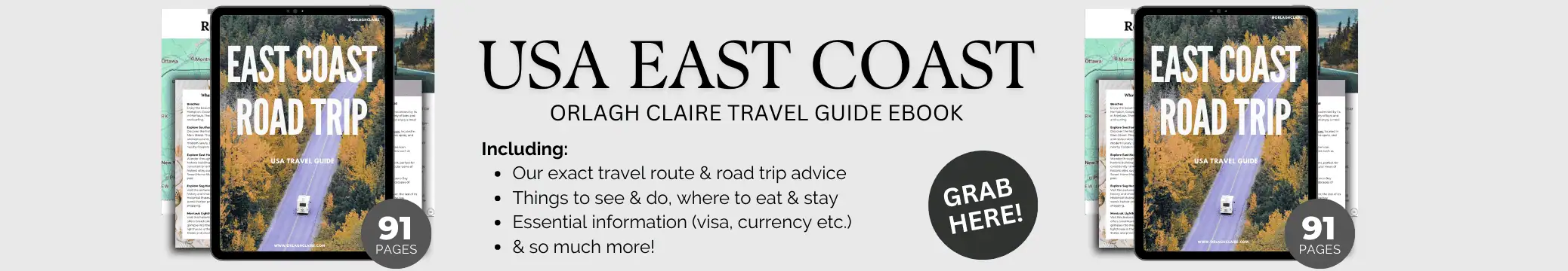 East Coast Road Trip Travel Guide eBook Orlagh Claire